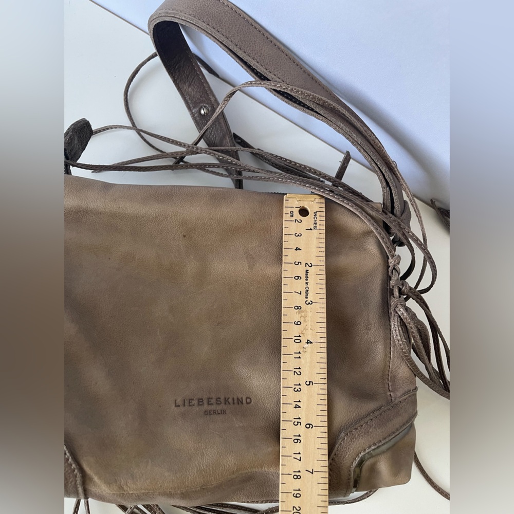 Liebskind Berlin Sapporo Leather Tassel Bag Rhino Brown - Picture 8 of 13